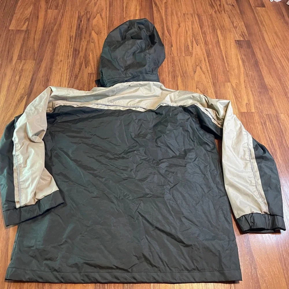 Pikes Peak Colorado Windbreaker Jacket Small Black Tan Y2K Vintage 2000 Hiking